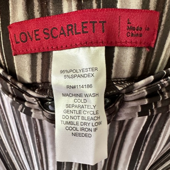 Scarlett Wide Leg Striped Pants - Black and White - Picture 4 of 9